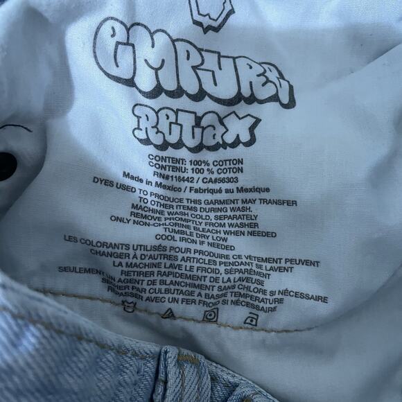 Empyre Relax Fit High Rise Denim Jeans Size 28 Blue Skateboarding Grunge Skate - Picture 8 of 9